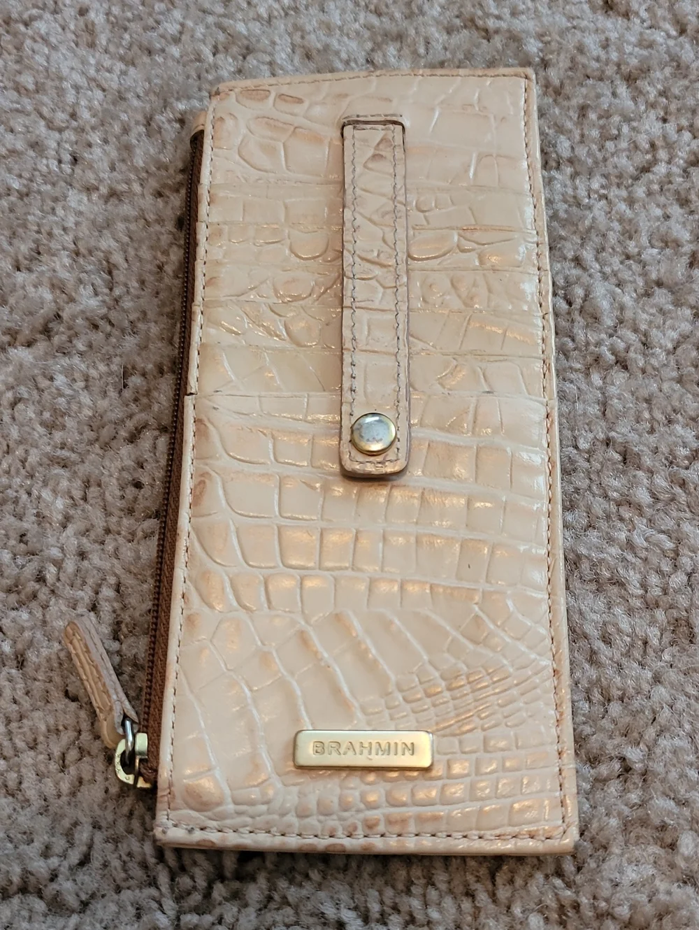 Brahmin Melbourne Collection Leather Credit Card Wallet EUC